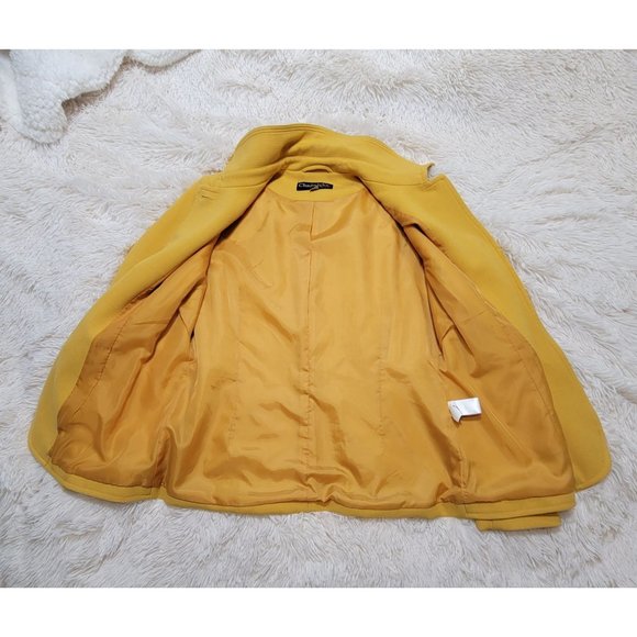 Chadwicks of Boston Women's Jacket, Mustard, Button Closure, Size 6 - Picture 2 of 13